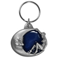 Moon & Lady Metal Key Chain with Enameled Details